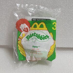 McDonald's Happy Meal Teletubbies Dipsy Green #3 Soft Toy 2000 Vintage 3.5" New